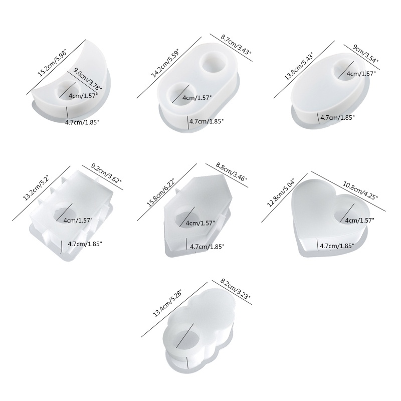 Khuôn Silicone Làm Đế Nến Hình Mặt Trăng