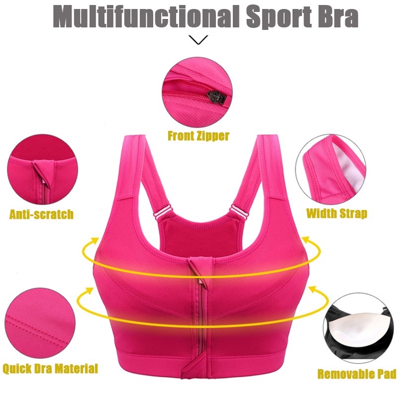 Áo ngực thể thao có đệm mút nâng ngực size S-XXL năng động thời trang dành cho nữ