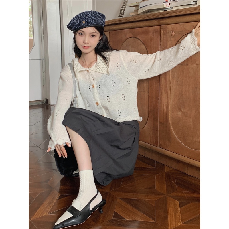 Áo Khoác Cardigan Dệt Kim Mềm Mại Thời Trang Mùa Thu Cho Nữ