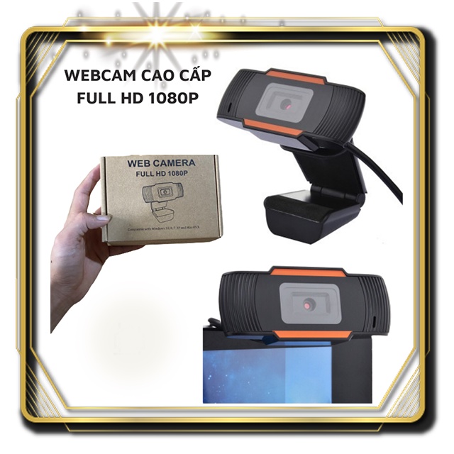 Webcam máy tính FULL HD 1080P có mic tiện dụng học online cho học sinh sinh viên