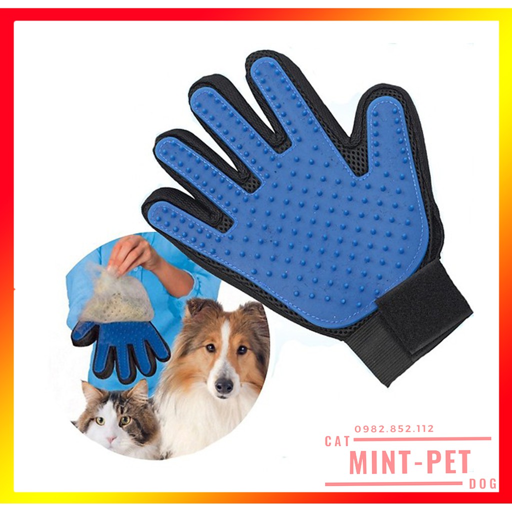Găng Tay Vuốt Lông Rụng Cho Chó Mèo Giá Rẻ #MintPet