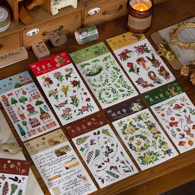 Set 2 Nhãn Dán Trang Trí Sổ Tay/Sổ Tay