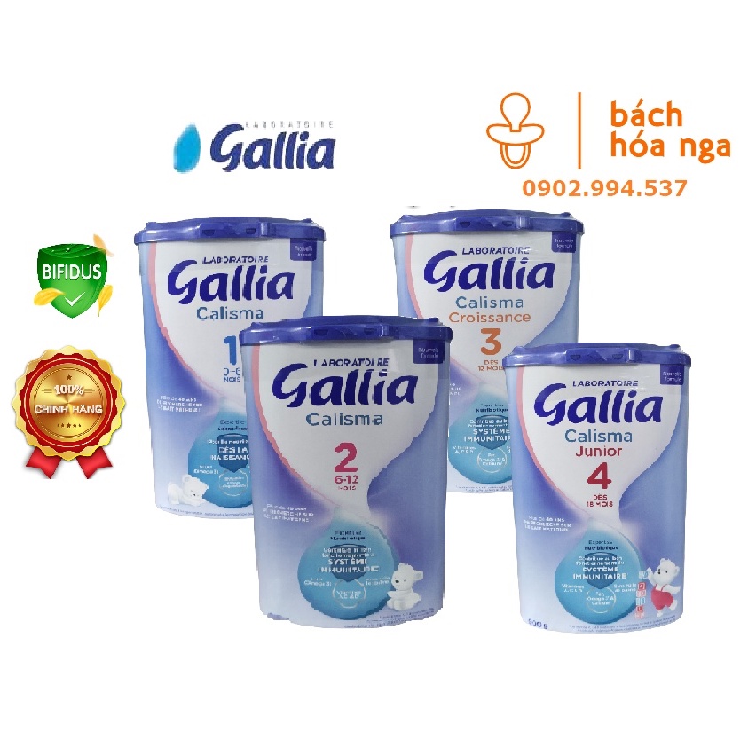 Sữa Gallia Calisma Pháp số 1-2-3-4 hộp 800g
