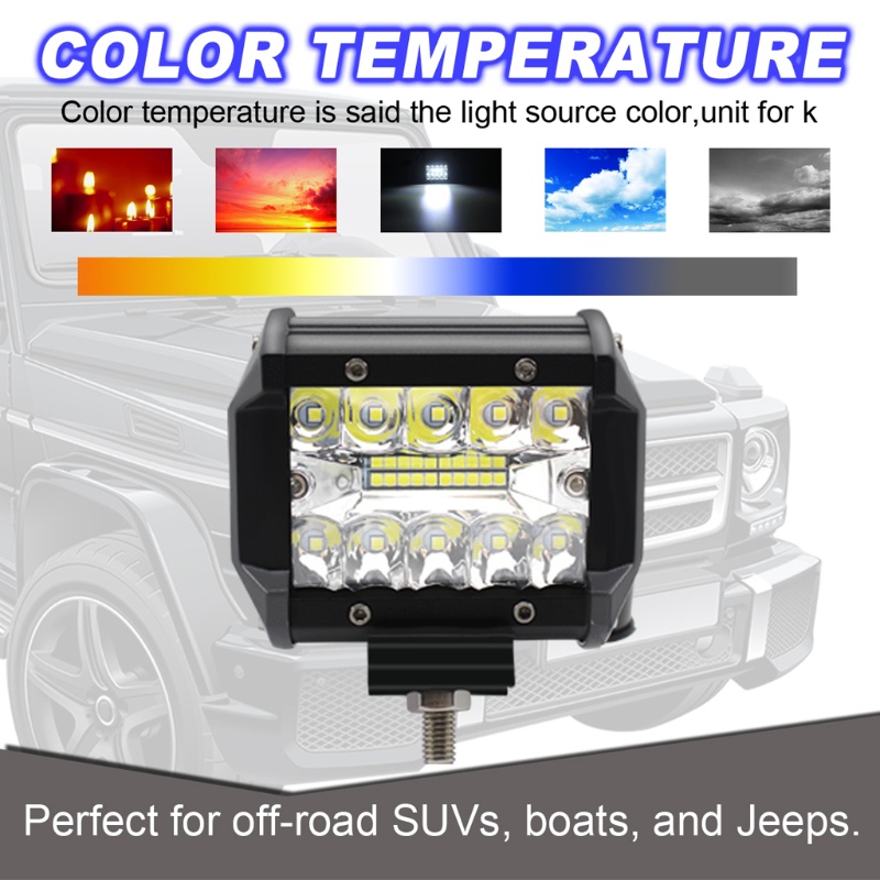 1 Cặp Đèn LED Làm Việc 4 inch 60W Cho Xe Hơi