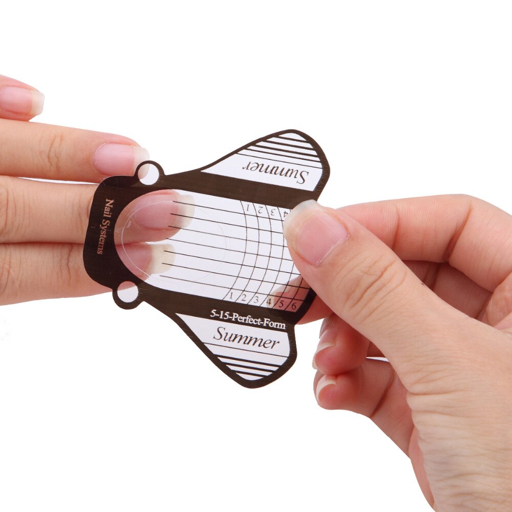 MONJA [Hàng mới về] Bộ 20 / 100 Miếng Dán Tạo Hình Móng Tay Trong Suốt Tuỳ Chọn Tiện Dụng