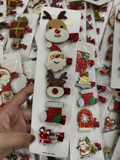 Set kẹp tóc Noel dành cho bé gái