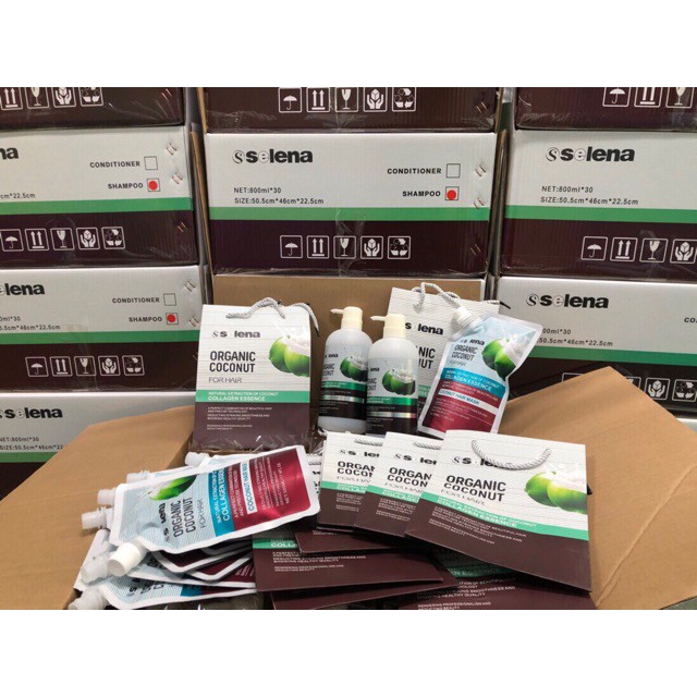 🔥🔥🔥 HẤP HƯƠNG DỪA Selena organic mềm mượt 500ml🔥🔥💋😊