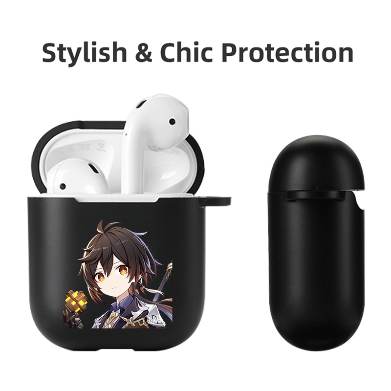 Vỏ Bảo Vệ Hộp Sạc Tai Nghe bluetooth airpods pro 3 2 1 Bằng Silicon Mềm Hình Tượng Nhạc Thần Tượng Nổi Tiếng zhongli xiao