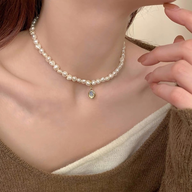 Vòng cổ hạt ngọc charm giọt nước |daisy.accessory.hn|