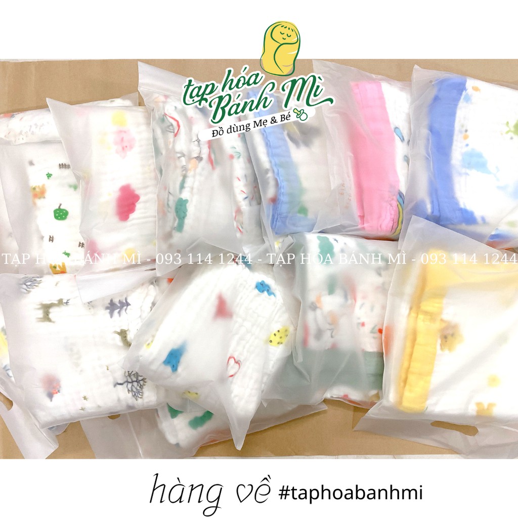 Khăn tắm xô cotton 6 lớp nhún 100x100