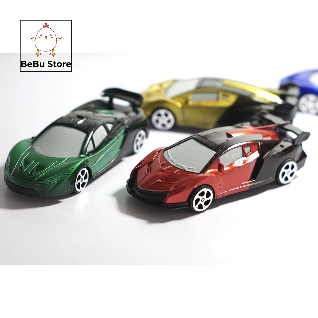 Đồ chơi bé trai - Set 4 chiếc Xe hơi đồ chơi chạy cót bằng nhựa plastic siêu dai - Kiểu dáng xe đua