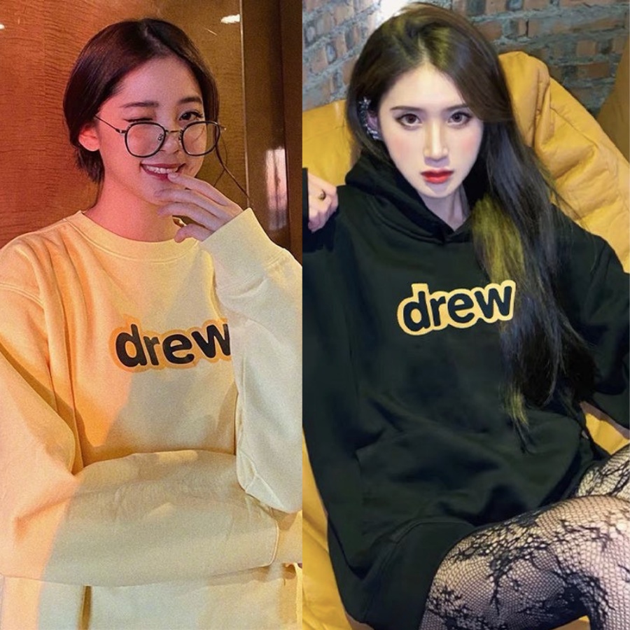 Áo Nỉ Sweater Drew, Hoodie Nam Nữ Form Rộng Unisex, chất nỉ bông dầy 100% Cotton.