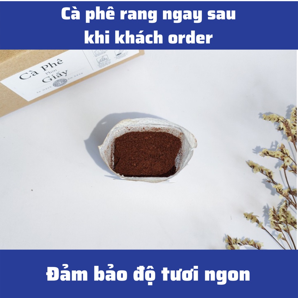 Cà Phê rang xay Phin Giấy Lửa Việt blend 80% Robusta và  20% Arabica Cafe nguyên chất pha phin đậm hương vị truyền thống