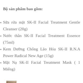 Bộ sản phẩm chăm sóc da SK II