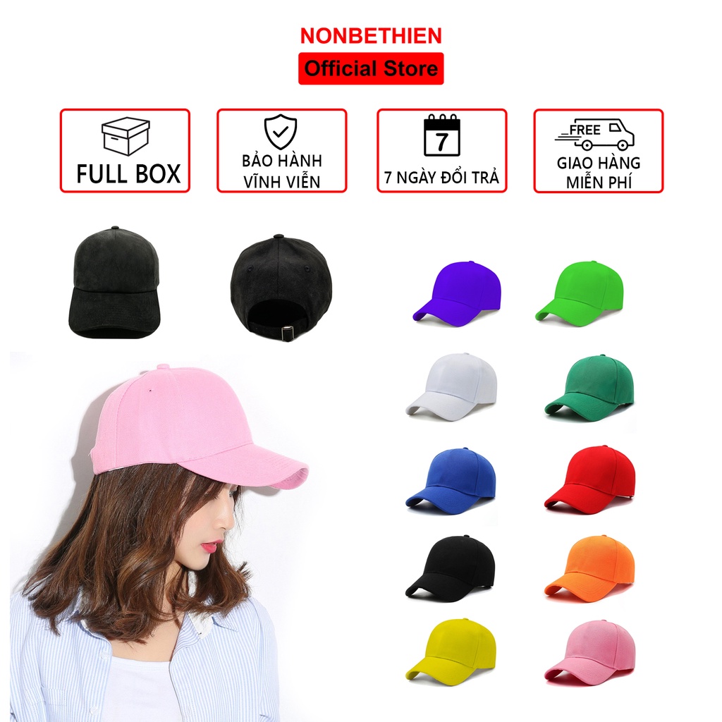 Mũ lưỡi trai wax cao cấp nón kết trơn nhiều màu sắc chất liệu cotton cao cấp