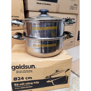 [Thanh lý] Xửng hấp inox Goldsun 24cm