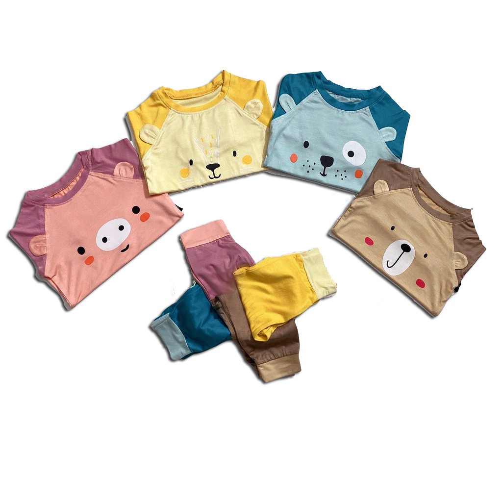 Đồ bộ quần áo dài tay cho bé tai thú đáng yêu AM760