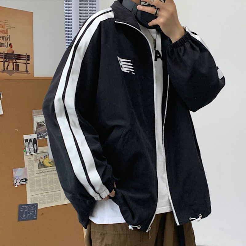 Áo khoác bóng chày dáng rộng chữ NB vải dù cao cấp phong cách Hàn Quốc cá tính năng dộng cho nam áo jacket unisex nam nữ bigsize gió 2 lớp phong cách cực chất top
