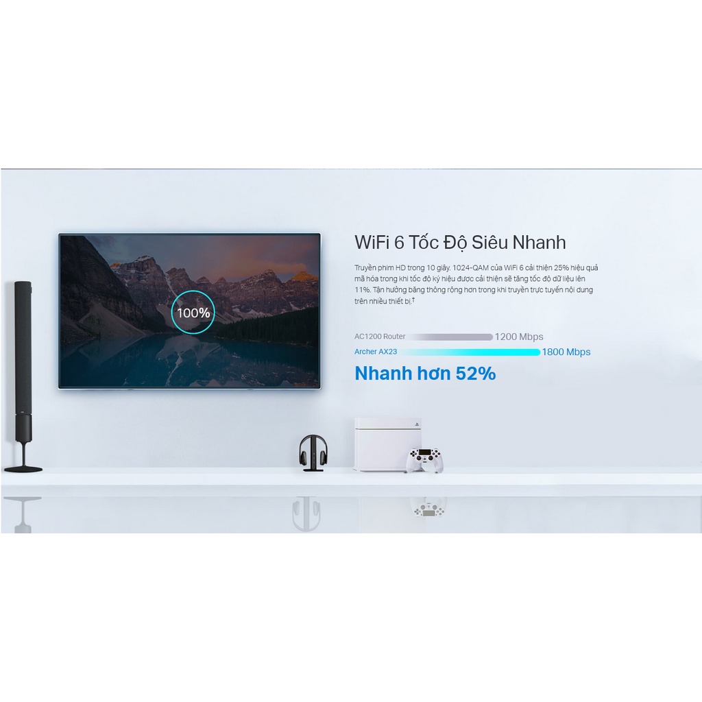 TP-link  Archer AX23 Router Wi-Fi 6 Băng Tần Kép AX1800