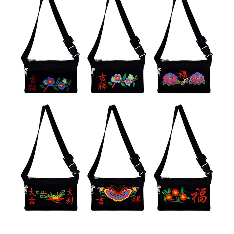 Túi Xách Canvas Thêu Họa Tiết Thổ Cẩm Thời Trang Cho Nữ