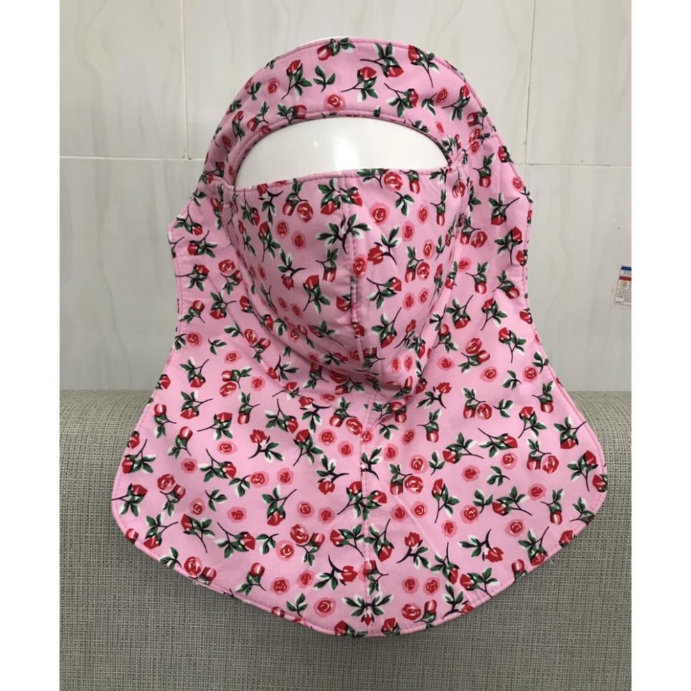 Sỉ 5 Khẩu Trang ninja Yếm che trán 2 mặt vải tole trước sau dày dặn (ảnh thật)