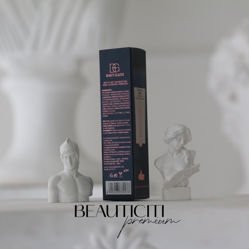 KEM NỀN LÌ CHE PHỦ CAO LỖ CHÂN LÔNG BEAUTY GLAZED MATTE ME FOUNDATION 30ML | BigBuy360 - bigbuy360.vn