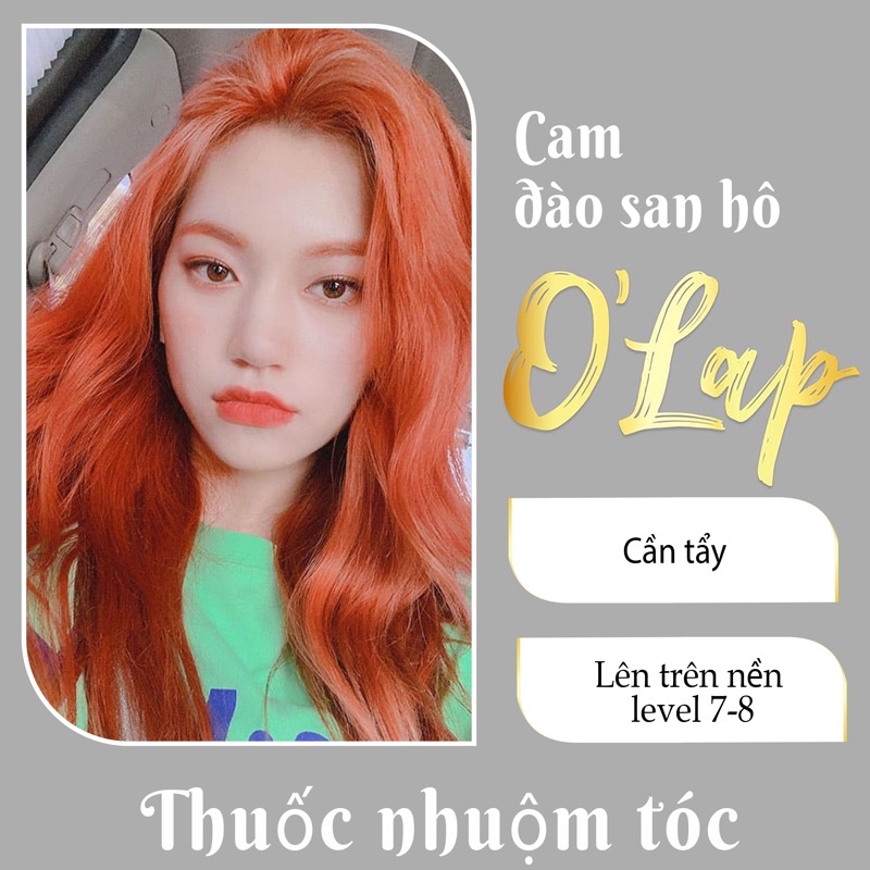 Thuốc nhuộm tóc cam đào san hô không cần tẩy chính hãng OLAP OL21