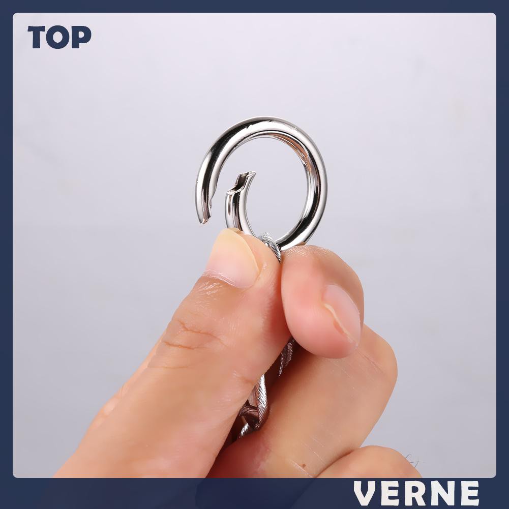 Set 2 Móc Khóa Túi Xách Hình Tròn 2cm Bằng Kim Loại Diy