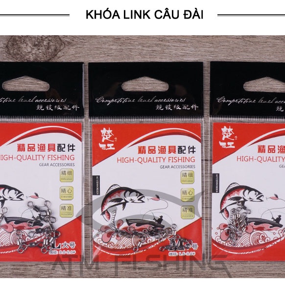 Khóa Link Chống Xoắn Vỉ 10 Chiếc Cao Cấp, Tải Cá lớn