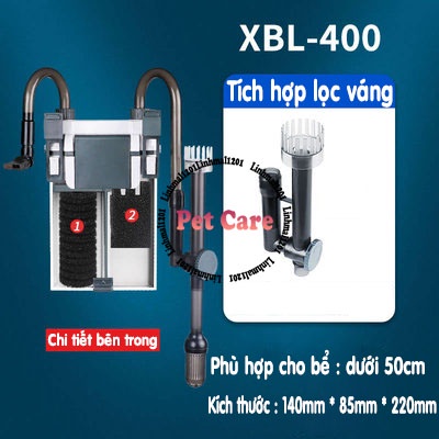 [Mã PET50 giảm 10% - tối đa 50K đơn 250K] Lọc treo Xiaoli Sunsun XBL 300/XBL 400/ XBL 500/XBL 600