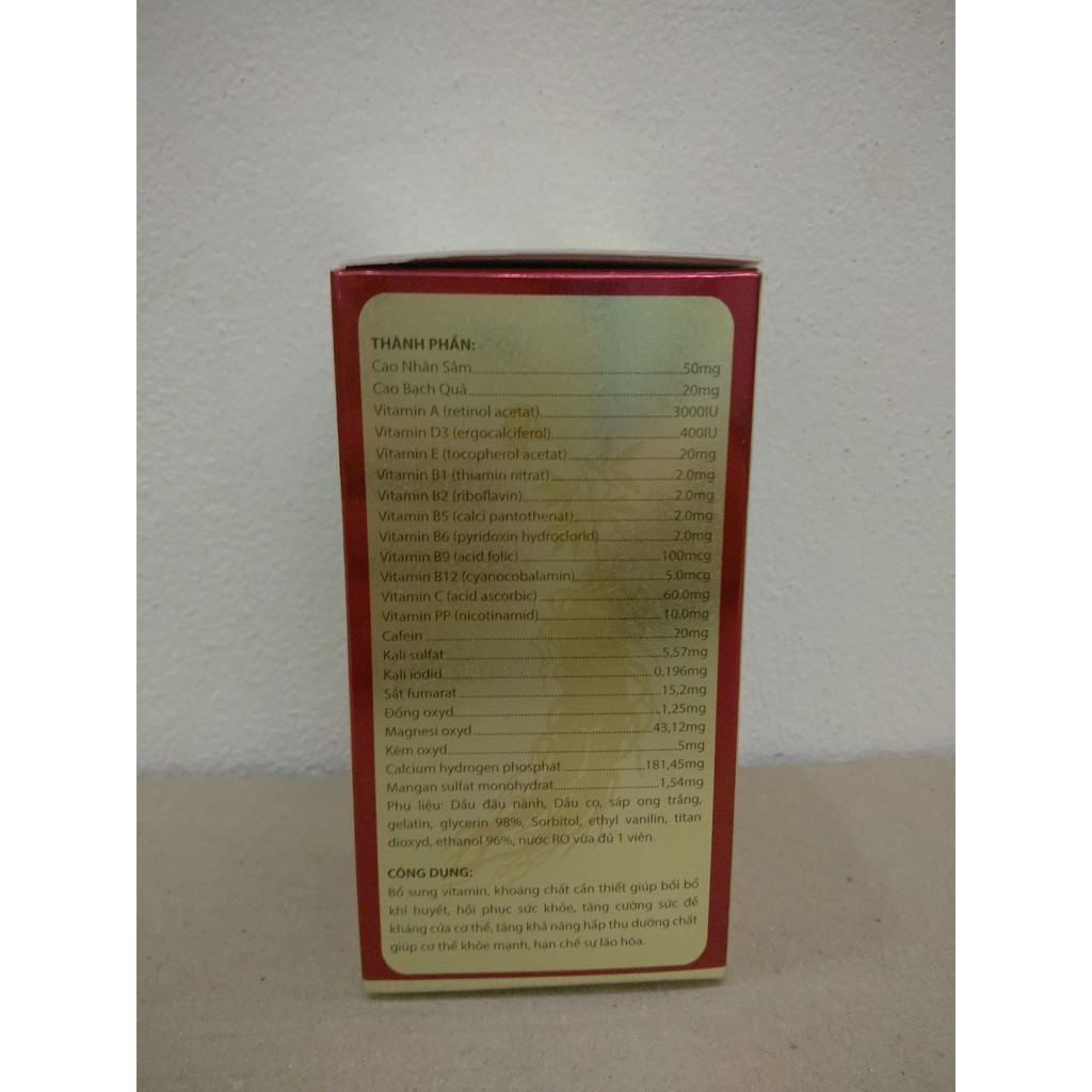 VIÊN UỐNG BỒI BỔ SỨC KHỎE HOMRAMIN GINSENG NHÂM SÂM - TĂNG CƯỜNG THỂ LỰC HOMTAMIN GINSENG - HỘP 60 VIÊN | BigBuy360 - bigbuy360.vn