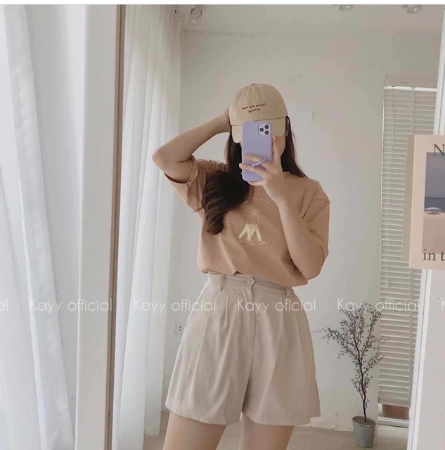 Quần short kaki đũi thô