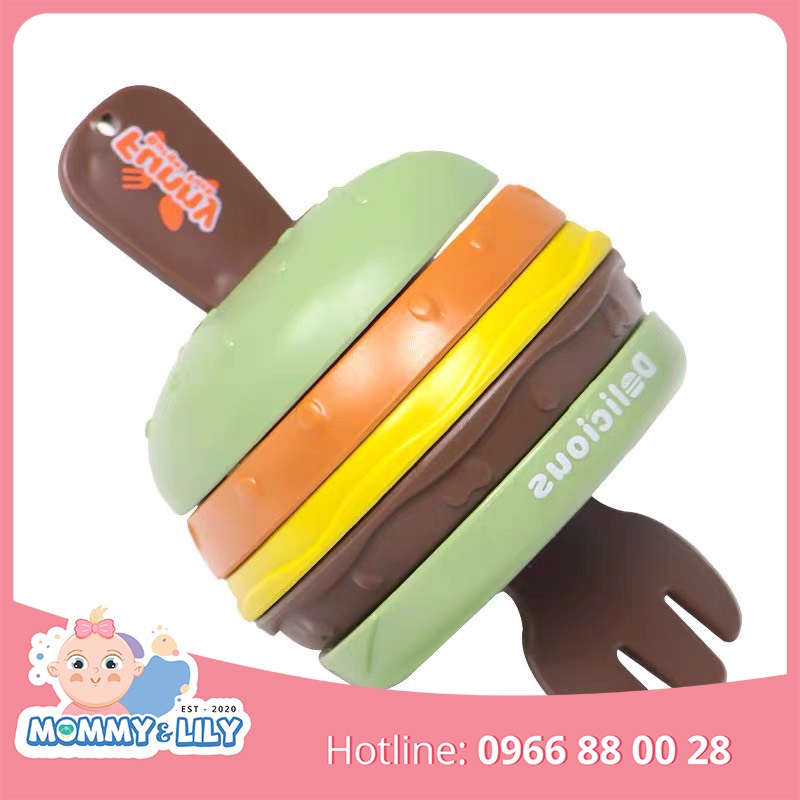 Hamburger đồ chơi xoay tròn thú vị cho bé
