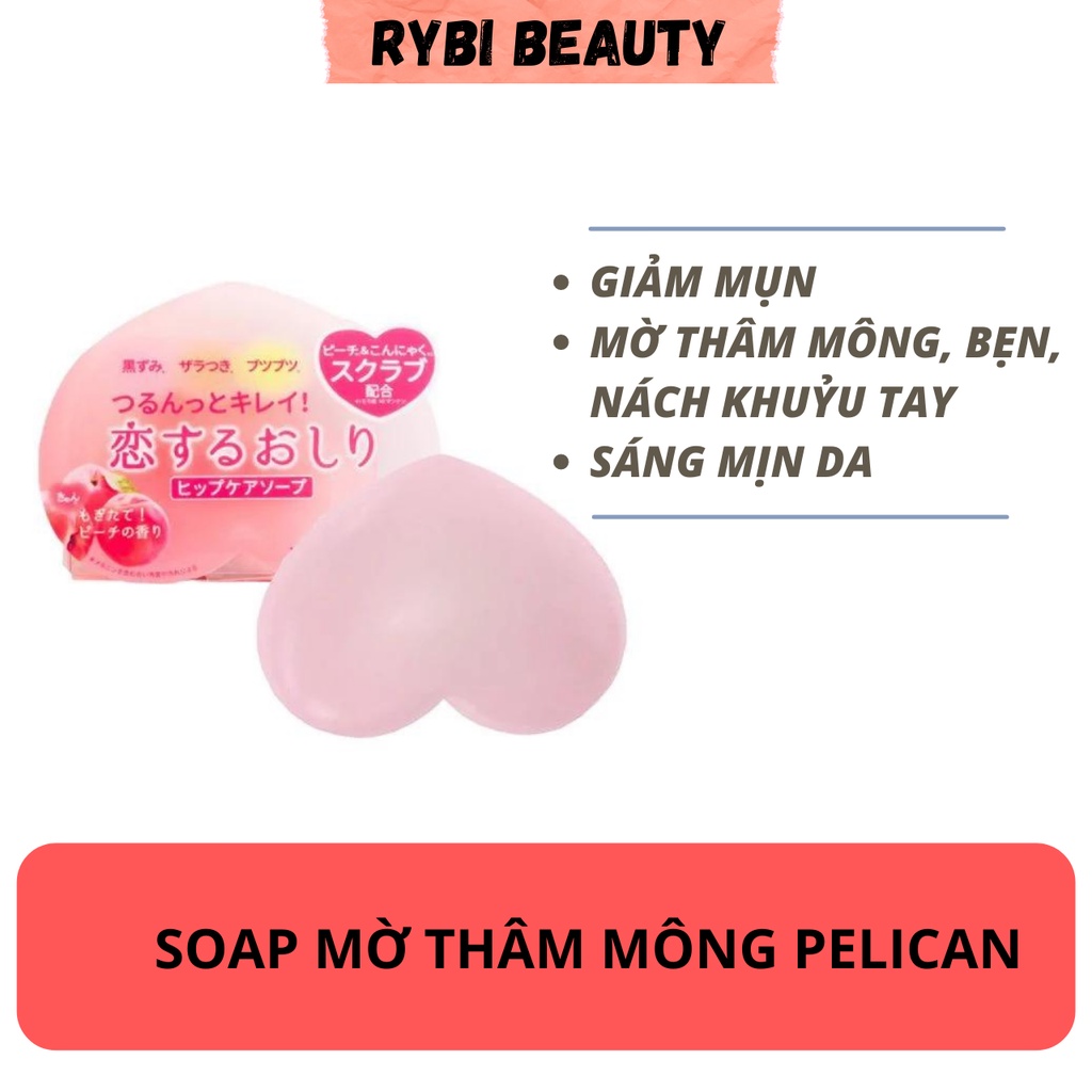 Soap thâm mông, gối, khuỷu tay chân Pelican giảm mụn mờ thâm (Hàng chuẩn)