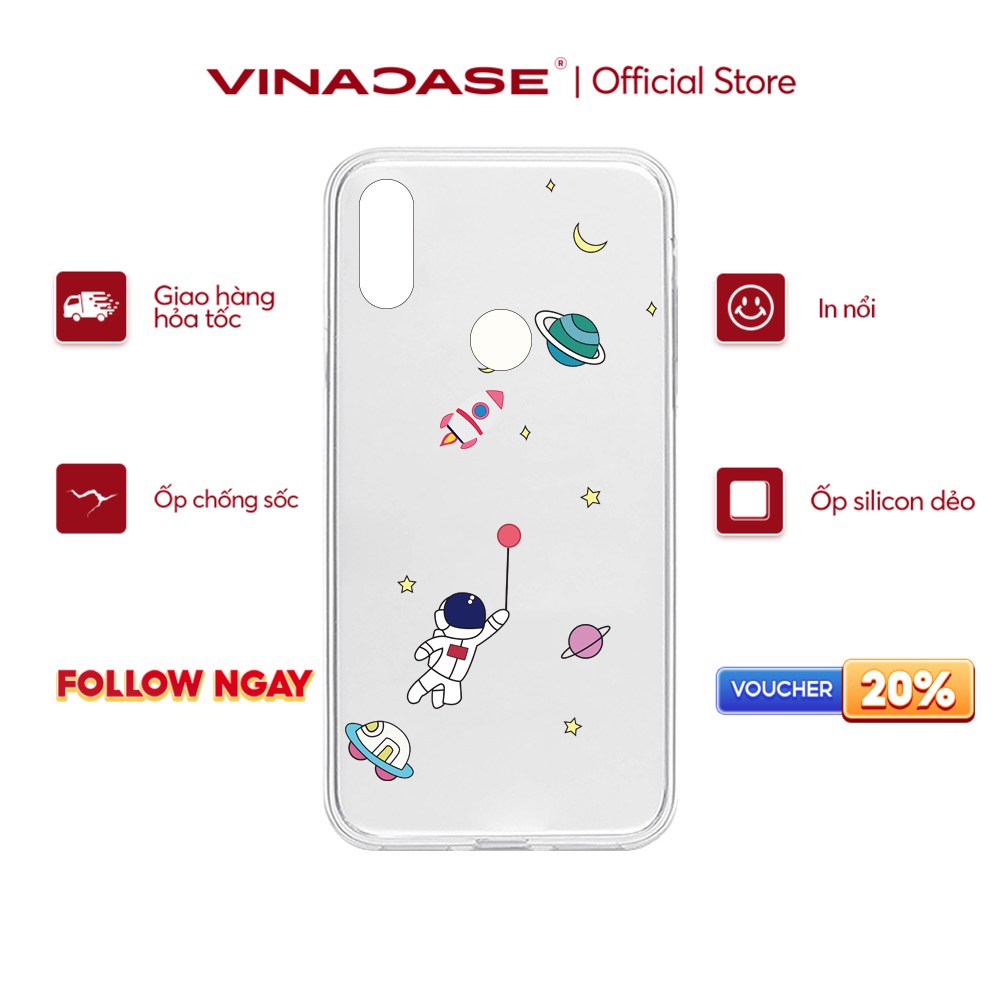 Ốp lưng Vina Case Vsmart Joy 3/Joy 4/Bee 3/Star 3/Aris/....dẻo trong in hình Nasa