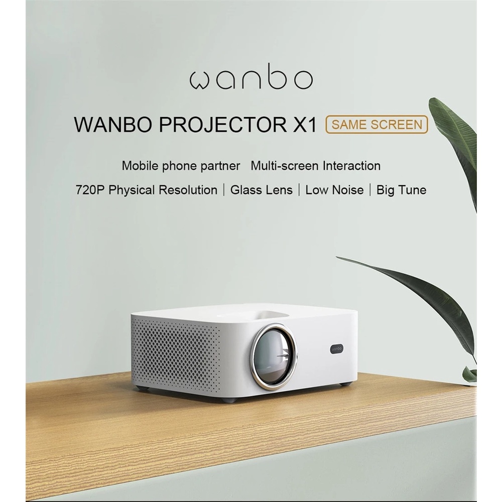 🔥 Máy chiếu Xiaomi Wanbo X1 hỗ trợ kết nối không dây điện thoại di động với máy chiếu xem phim chiếu HD