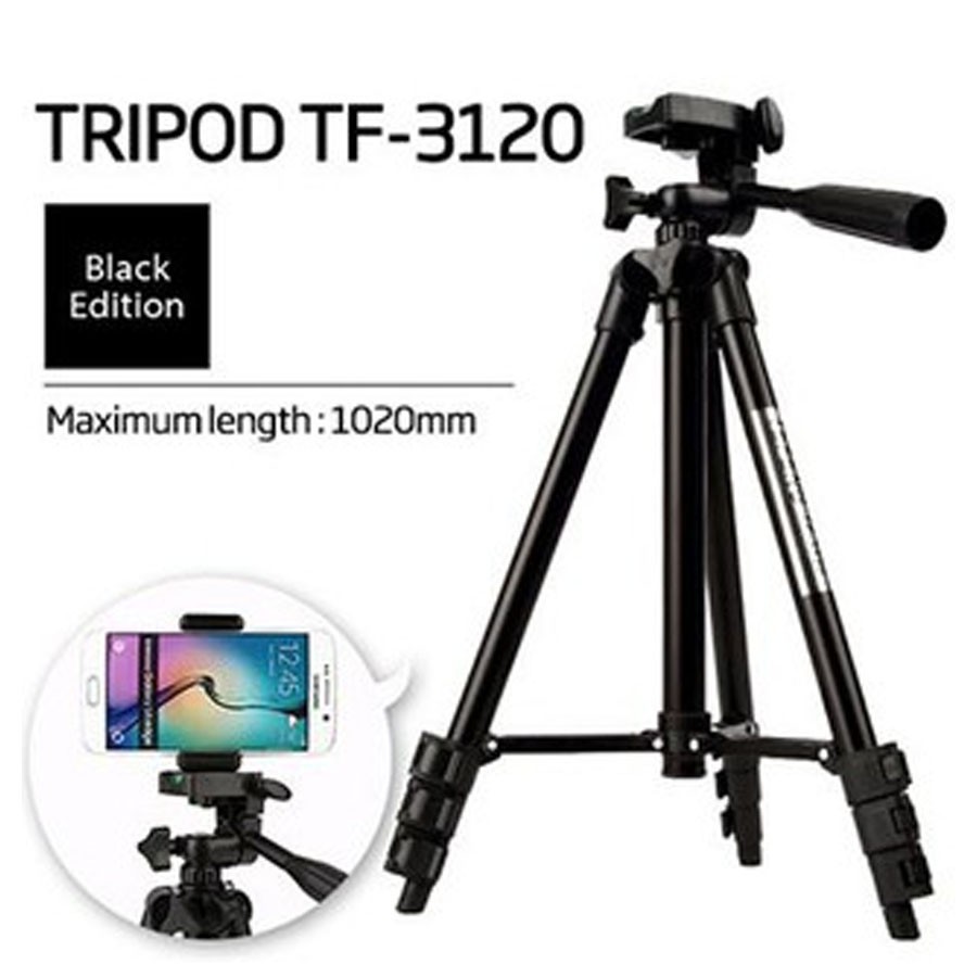 (Giá hủy diệt) Gậy Chụp Hình 3 Chân, Tripod Điện Thoại, Kẹp Điện Thoại TF-3120