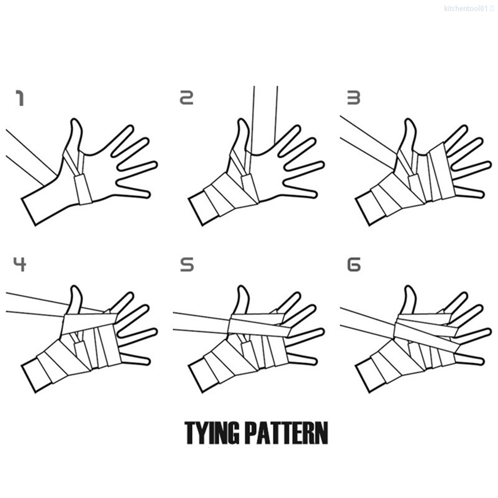 1 Cặp Băng Quấn Cổ Tay Bằng Cotton Thấm Hút Mồ Hôi Dài 3 Mét Dùng Khi Tập Boxing / Nhà Bếptool01