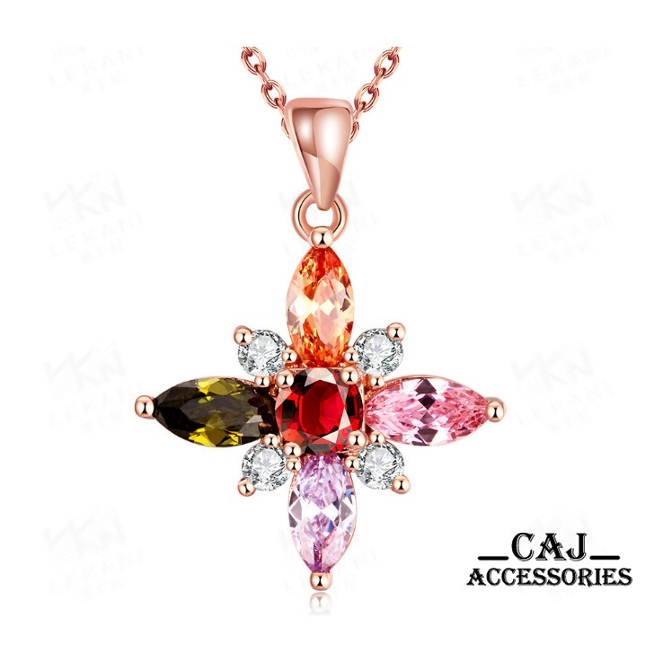 Dây chuyền Barbara khảm đá zirconium tinh tế CDC-106