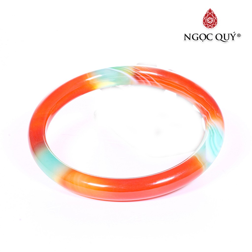 Vòng tay mã não tam tài bản tròn ni 55 - Ngọc Quý