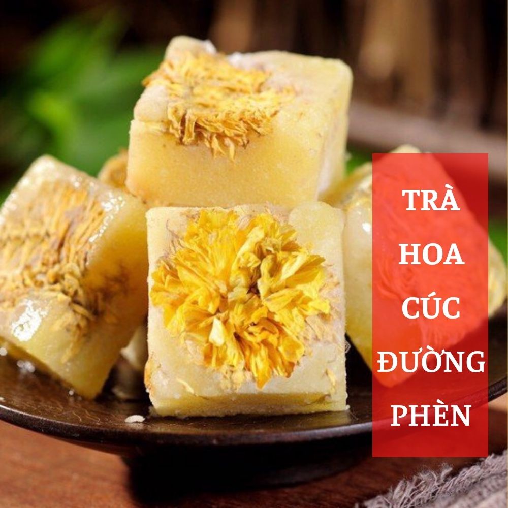 5 VIÊN Trà hoa cúc đường phèn mật ong, trà cúc giải nhiệt thanh lọc cơ thể - CDP