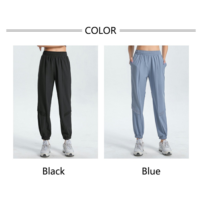 Lululemon    Quần Dài Thể Thao Dáng Rộng Co Giãn Phối Túi Màu Sắc Thời Trang Cho Nữ 8809
