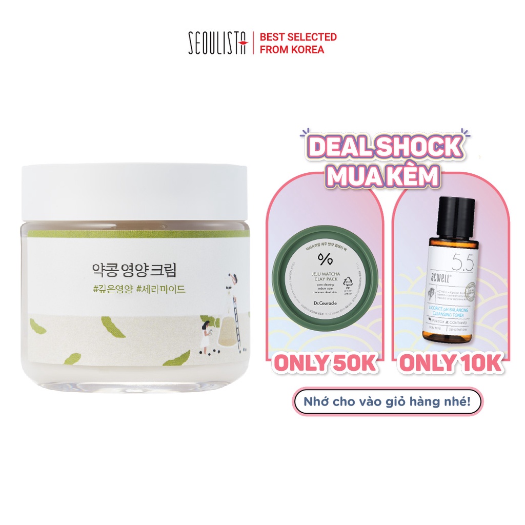 Kem dưỡng nuôi dưỡng chiết xuất đậu nành Round Lab Soybean Nourishing Cream