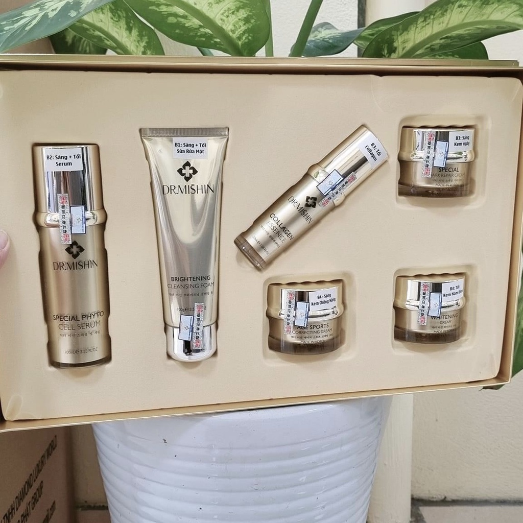 Bộ kem Dr.MISHIN Dưỡng Trắng , Ngừa Nám Tàn Nhang Cao Cấp 6 Món
