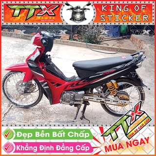 Tem sirius rc 110 , Tem xe phụ kiện sirius màu đỏ nền đen tuyệt đẹp , Shop TTX Team chế sirius mã (S0043/A1)