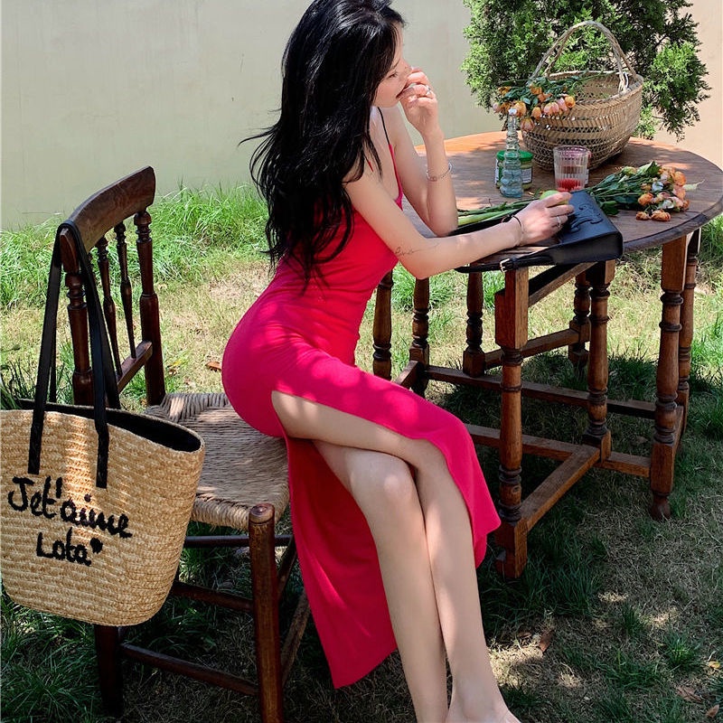 COZOK Đầm Sát Nách Dáng Ôm Thời Trang Hong Kong Quyến Rũ