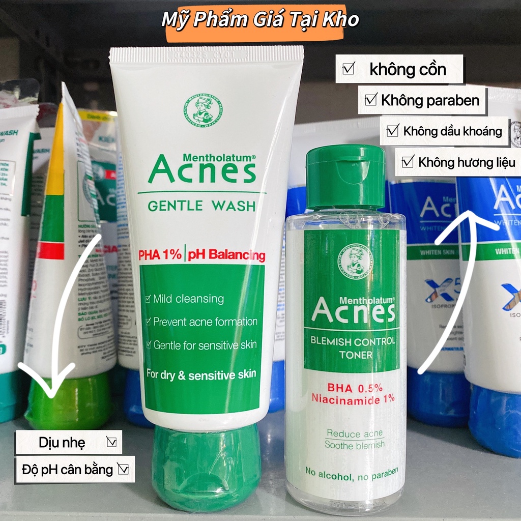 [HOT MỚI] Bộ Sản Phẩm Acnes Ngừa Mụn, Dịu Da Phù Hợp Cho Da Khô Và Nhạy Cảm (100g)