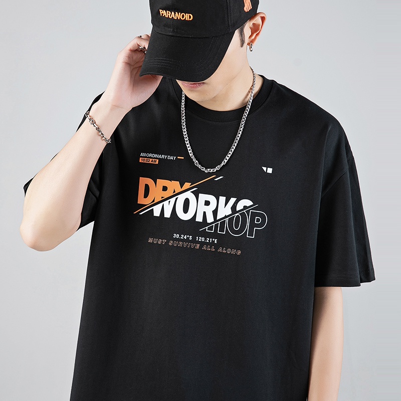 Áo thun Unisex Form rộng tay lỡ Haley street wear TN354 - TN355 Basic cao cấp chất cotton 100% siêu thoáng mát