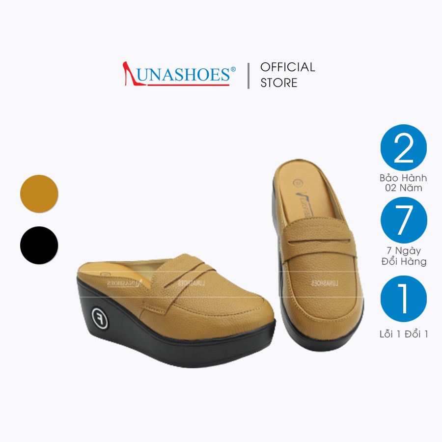 Dép sục nữ da mềm êm chân Lunashoes 32506 giày cho mẹ trung niên full box hàng cao cấp có sẵn