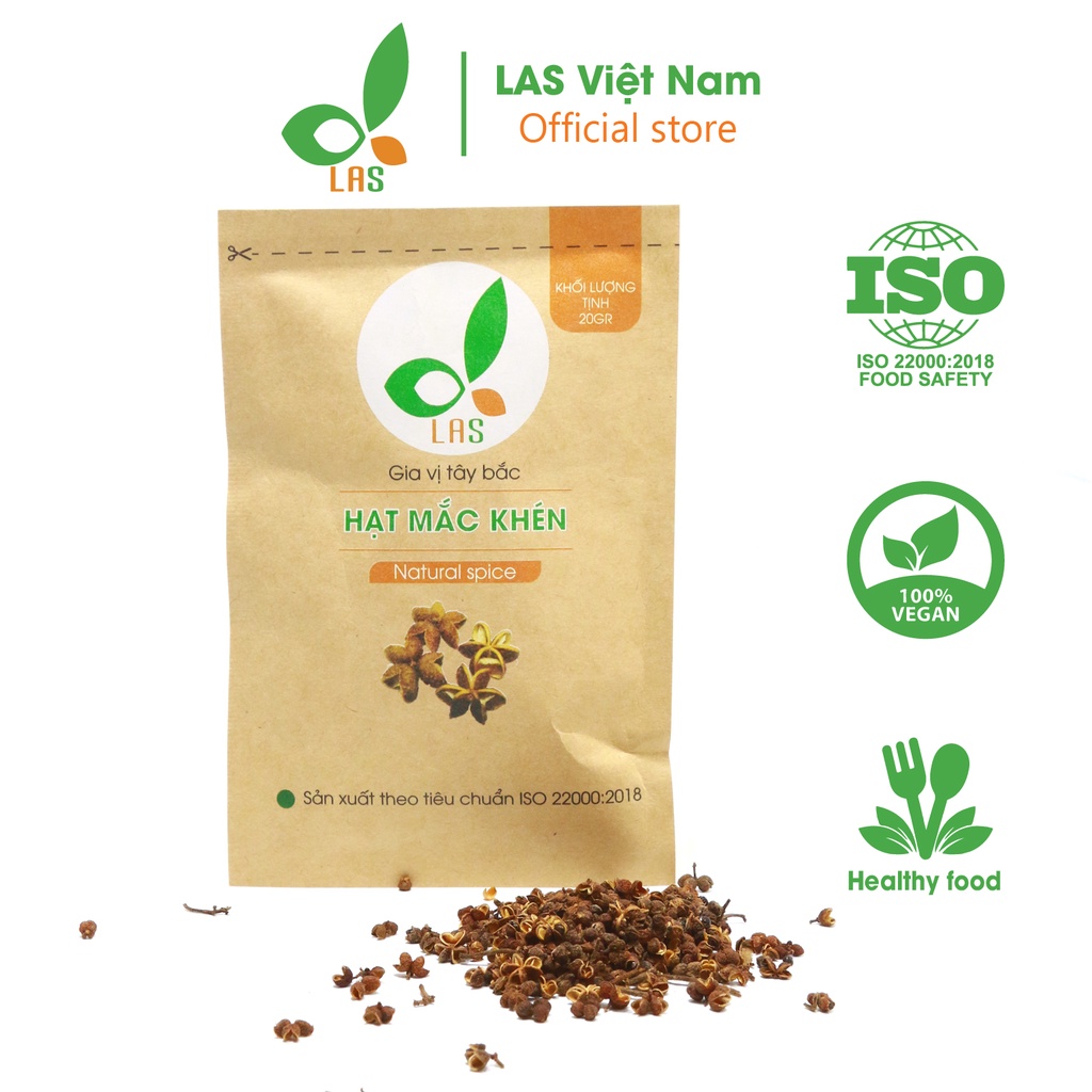 Hạt mắc khén thượng hạng, không cành vụn - Gói 500gr, 20gr | LAS Việt Nam